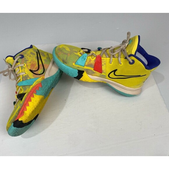 Nike Kyrie 7 \'1 World 1 People\' Yellow Strike CT4080-700 Men\'s 6.5Y Y2K Hip Hop main image 11
